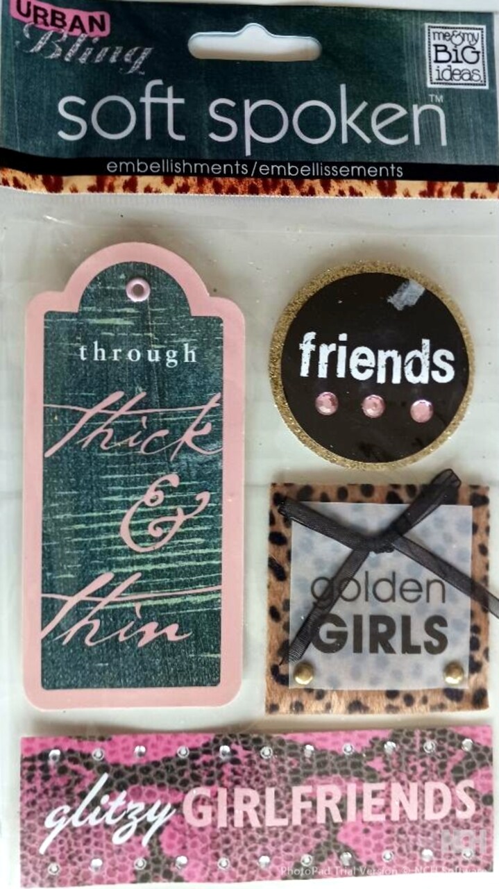 Me & My Big Ideas Soft Spoken Urban Bling Glitzy Girlfriends Dimensional Stickers